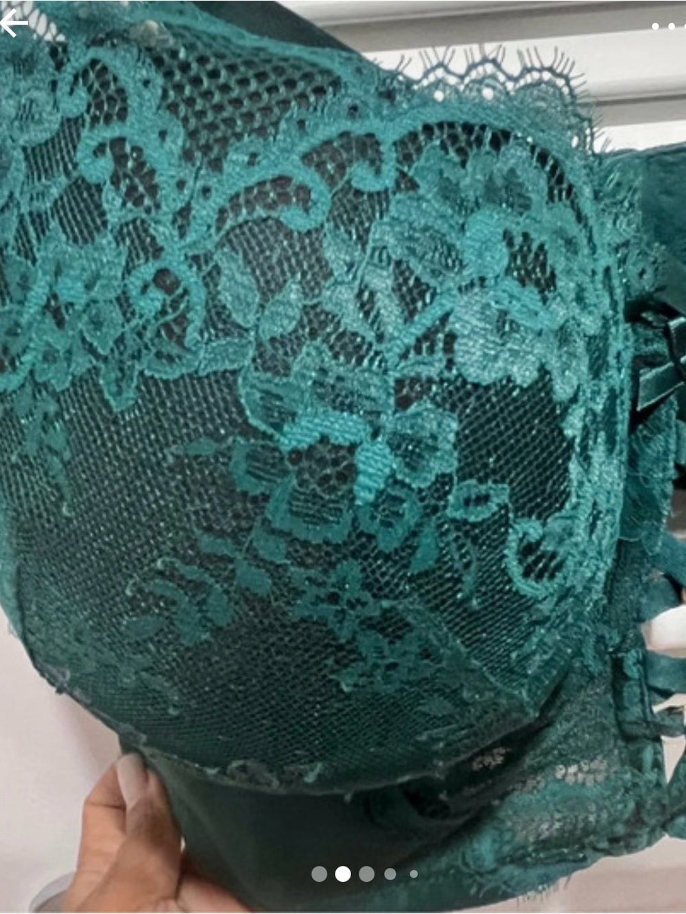 40DDD Cacique Lace Push-Up Bra in Teal - Women Intimates & Sleepwear
